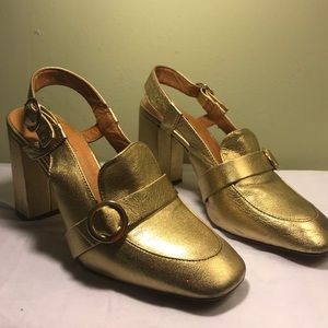 Topshop Gold Slingbacks size 39 / 9